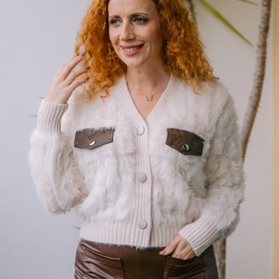 Casaco pêlo, branco