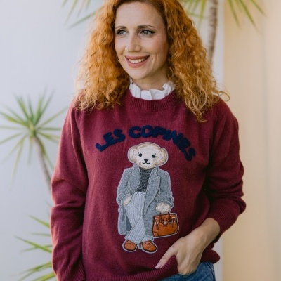 Malha urso, bordeaux