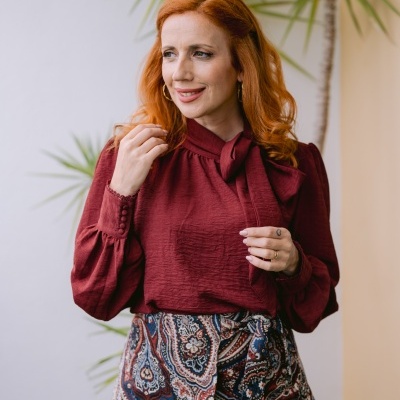 Blusa bordeaux