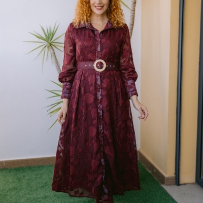 Vestido bordeaux