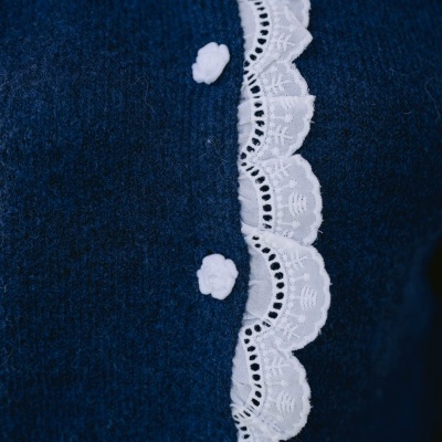 Casaco botões, azul