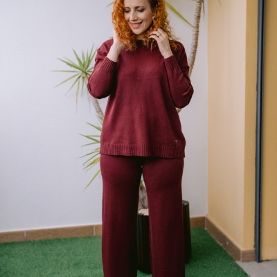 Conjunto malha, bordeaux