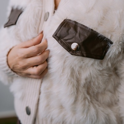 Casaco pêlo, branco