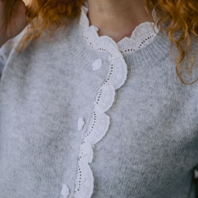 Casaco botões, cinza