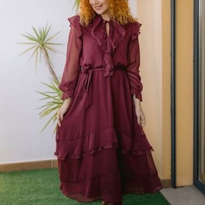 Vestido bordeaux