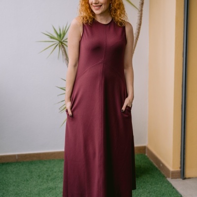 Vestido bordeaux