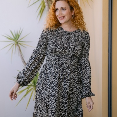 Vestido animal-print