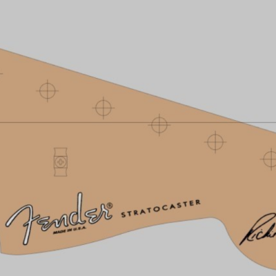 Decalque waterslide Fender Strato Ritchie Sambora para guitarra