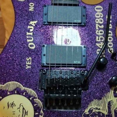 Kirk Hammett OUIJA set of custom DIE CUT ADHESIVE Vinyl stickers for lectric guitar