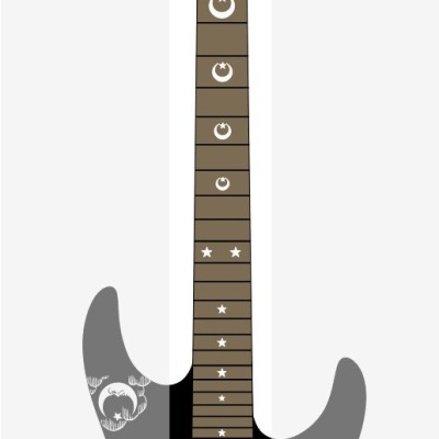 Crescent Moon & Stars Kirk Hammett Vinyl Stickers Inlay Fret Markers Guitar & Bass