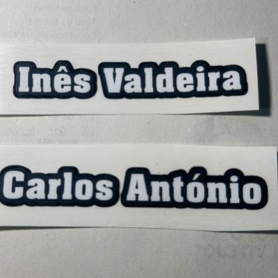 Autocolante personalizado - Nome + Rebordo