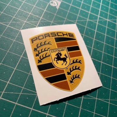 Emblema Porsche Adesivo em Vinil