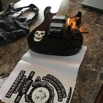 Kirk Hammett OUIJA set of custom stickers decals for lectric guitar
