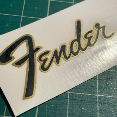 Fender Telecaster Thinline two colors vinyl Logo Sticker