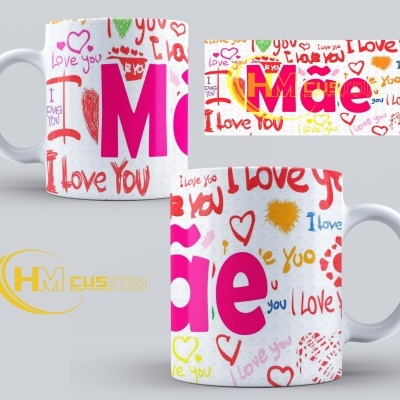 Caneca "LOVE YOU MÃE"