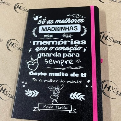 Bloco Notas A5 Personalizado "Só as melhores madrinhas criam memórias que o coração guarda para sempre" Bloco Notas A5 Personalizado "Só as melhores madrinhas criam memórias que o coração guarda para sempre"