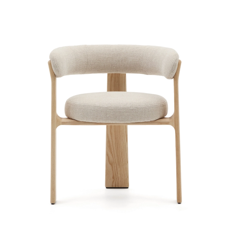 Cadeira com braços madeira freixo estofada Grani Cadeira com braços madeira freixo estofada Grani