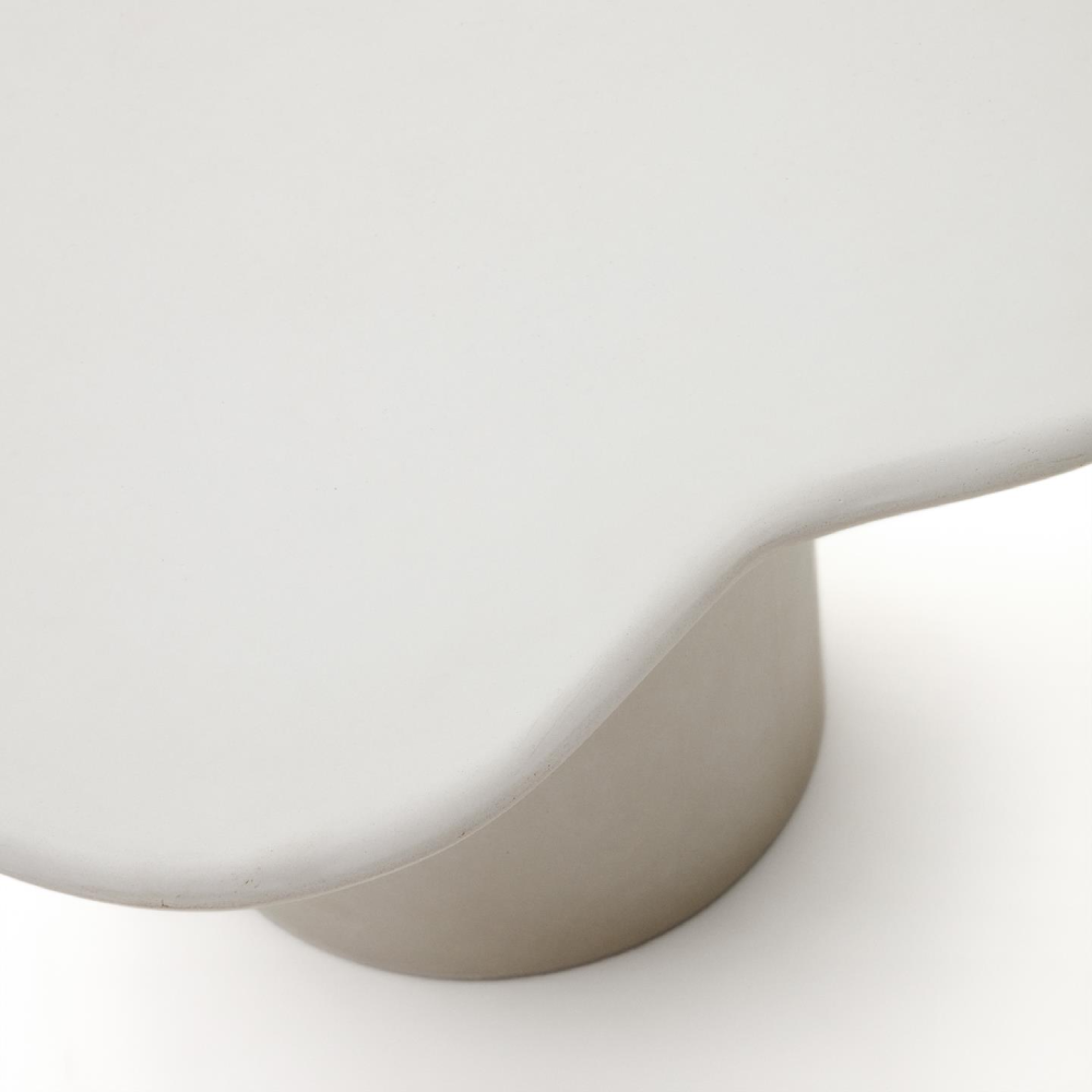 Mesa de centro em cimento branco Macare Mesa de centro em cimento branco Macare