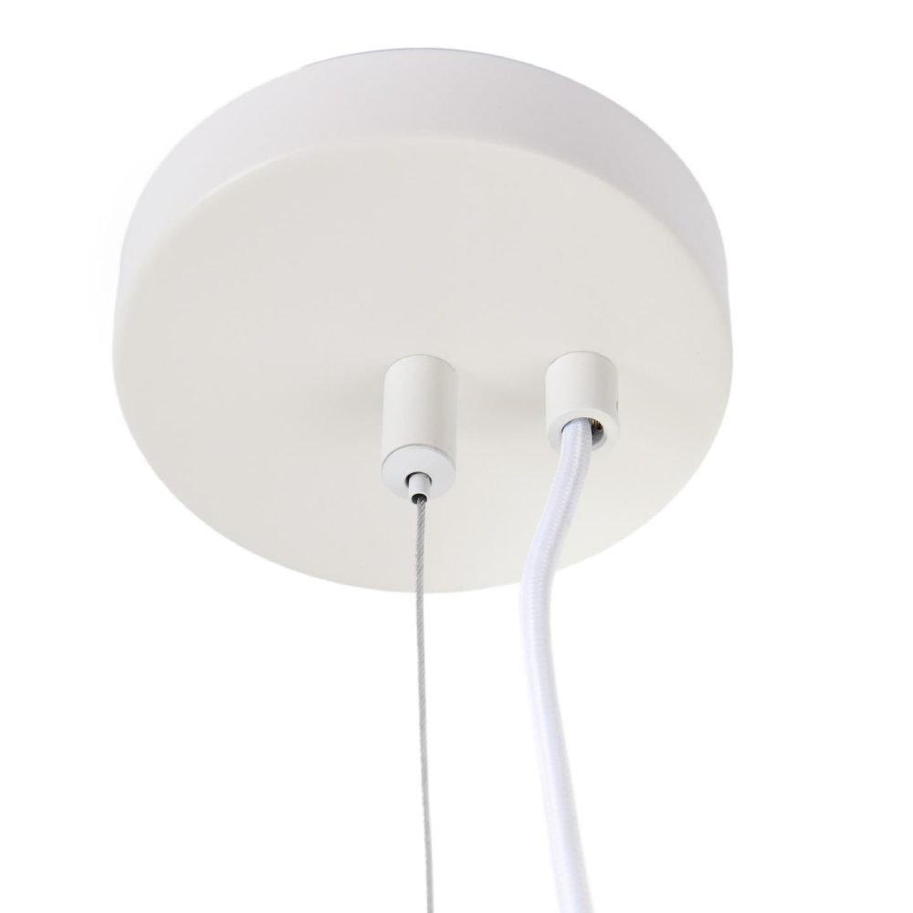 Candeeiro de teto em tecido seda branco Somaran Ø76 Candeeiro de teto em tecido seda branco Somaran Ø76