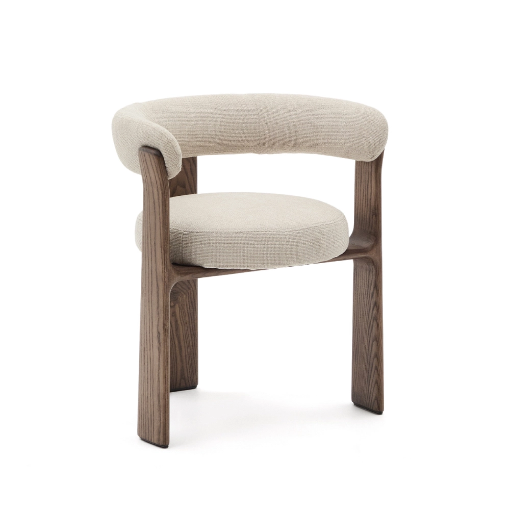 Cadeira com braços madeira freixo estofada Grani Cadeira com braços madeira freixo estofada Grani