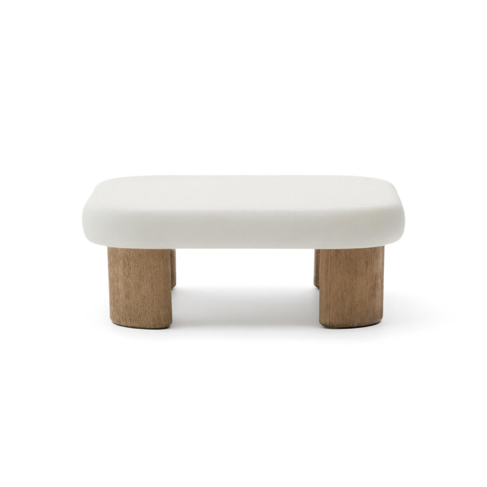 Mesa de centro em cimento e madeira de acácia Labrani 80x80 Mesa de centro em cimento e madeira de acácia Labrani 80x80
