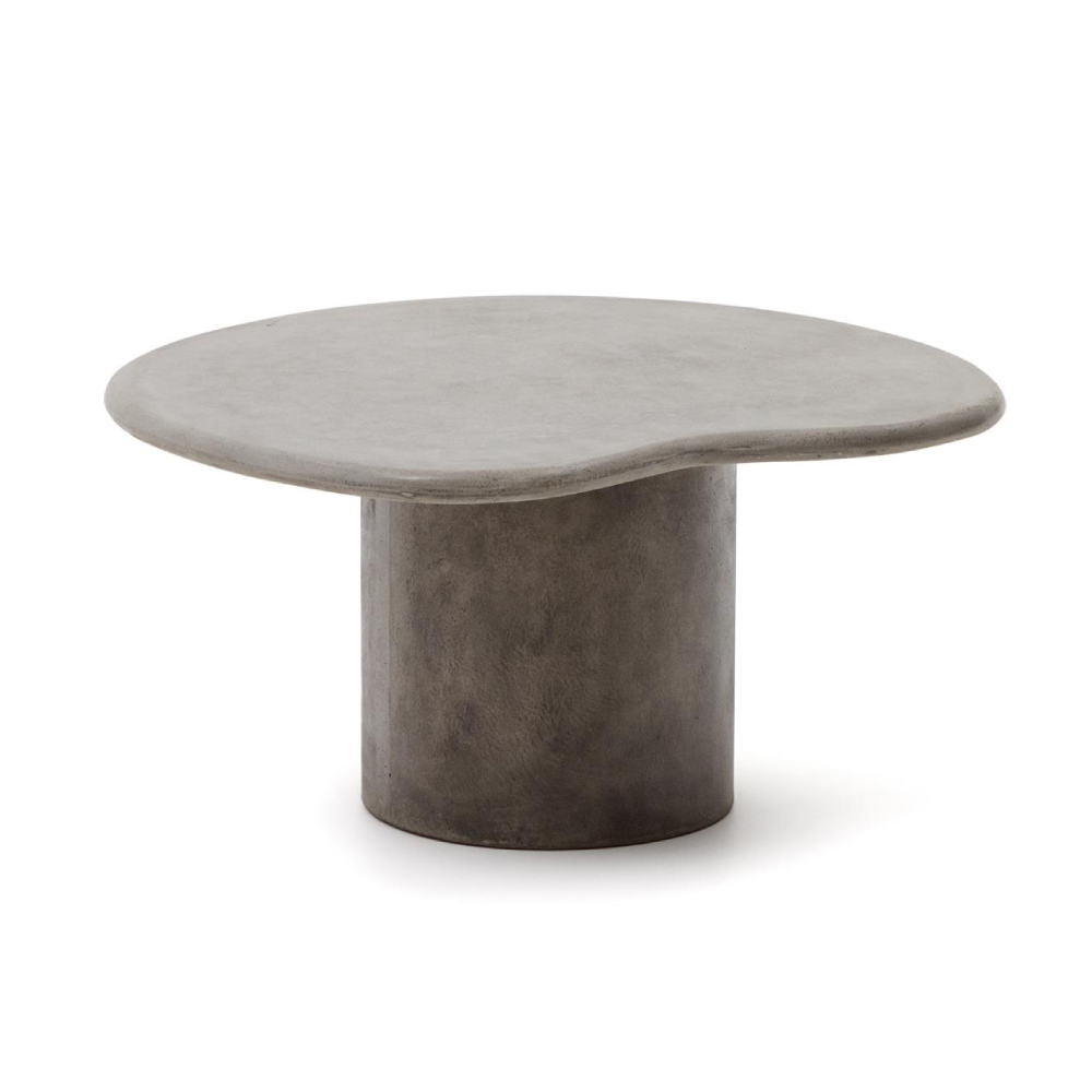 Mesa de centro em cimento branco Macare Mesa de centro em cimento branco Macare