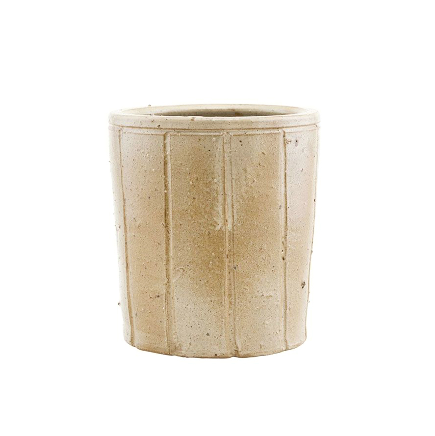 Vaso Julian, cerâmica, bege, Ø18x20