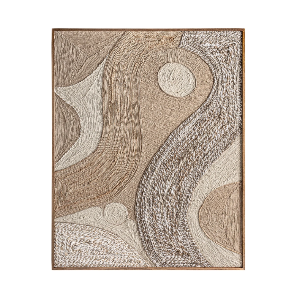 Quadro em fibras naturais e cores neutras Zeus 120x150 Quadro em fibras naturais e cores neutras Zeus 120x150