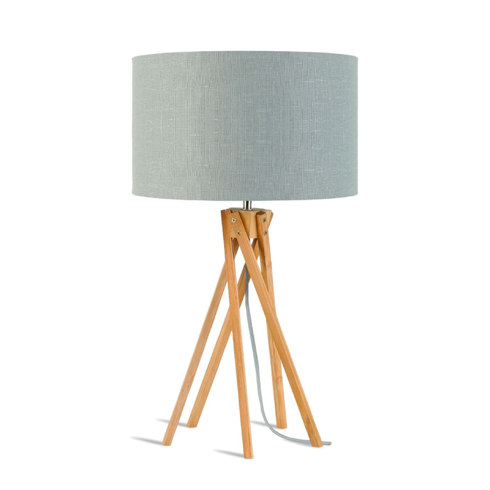 Candeeiro de Mesa em Madeira Bambu e Linho Kilimanjaro Candeeiro de Mesa em Madeira Bambu e Linho Kilimanjaro