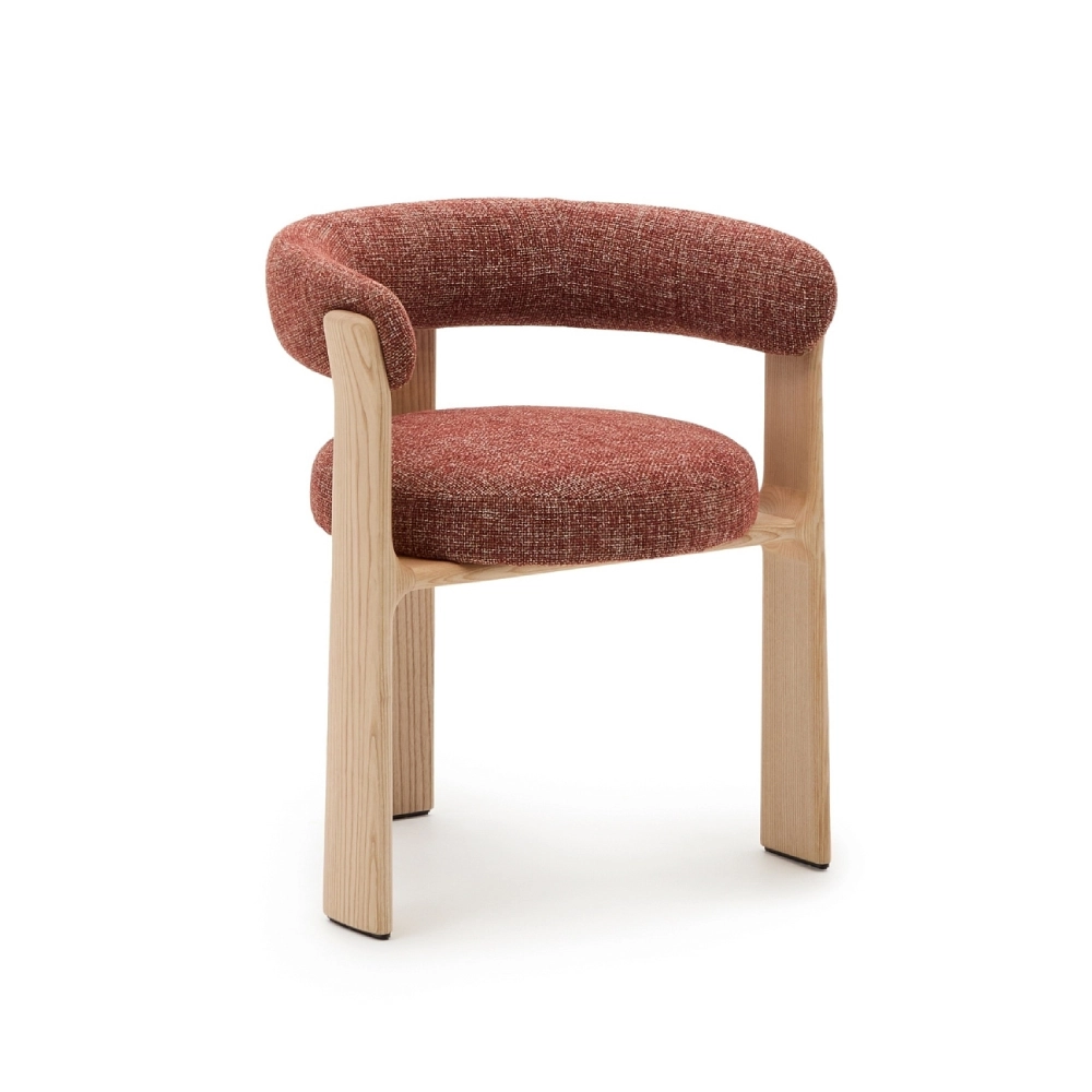 Cadeira com braços madeira freixo estofada Grani Cadeira com braços madeira freixo estofada Grani