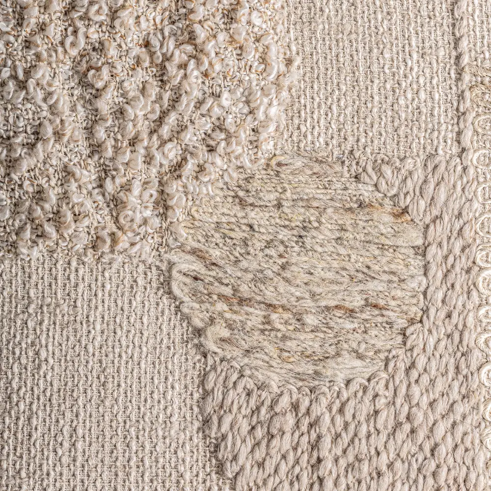 Quadro abstrato madeira e algodão bege Tum 76x107 Quadro abstrato madeira e algodão bege Tum 76x107