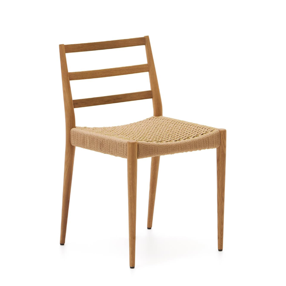 Cadeira em carvalho com assento em corda Anilla Cadeira em carvalho com assento em corda Anilla