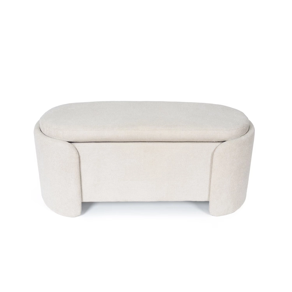 Banco com arrumação estofado em madeira Bernice Banco com arrumação estofado em madeira Bernice