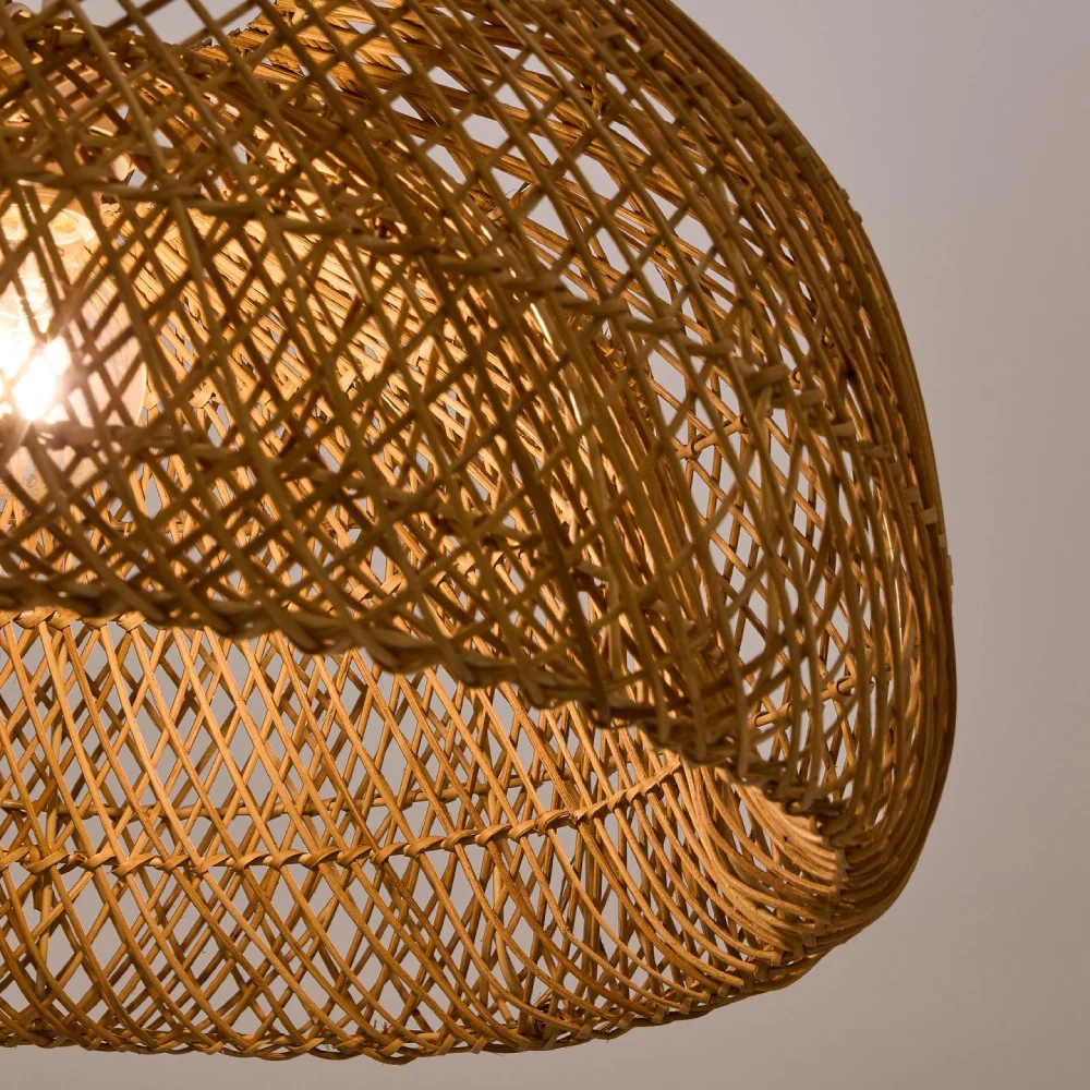 Candeeiro de Teto em Rattan natural Isoren Ø60x33 Candeeiro de Teto em Rattan natural Isoren Ø60x33