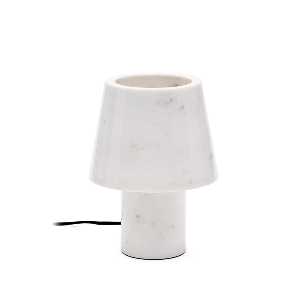 Candeeiro de Mesa em Mármore Branco Alaros Candeeiro de Mesa em Mármore Branco Alaros