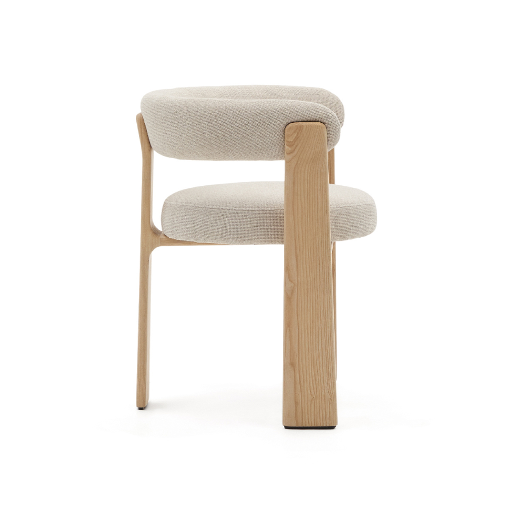 Cadeira com braços madeira freixo estofada Grani Cadeira com braços madeira freixo estofada Grani