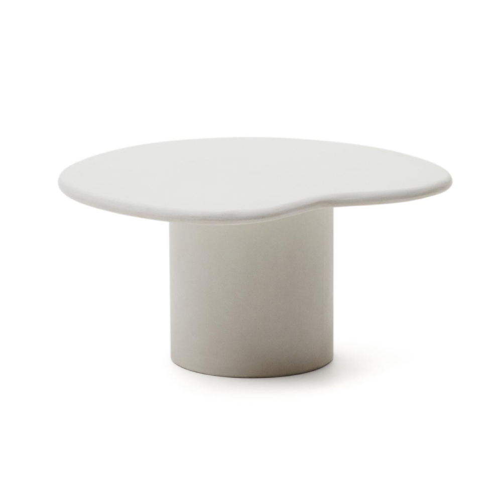 Mesa de centro em cimento branco Macare Mesa de centro em cimento branco Macare