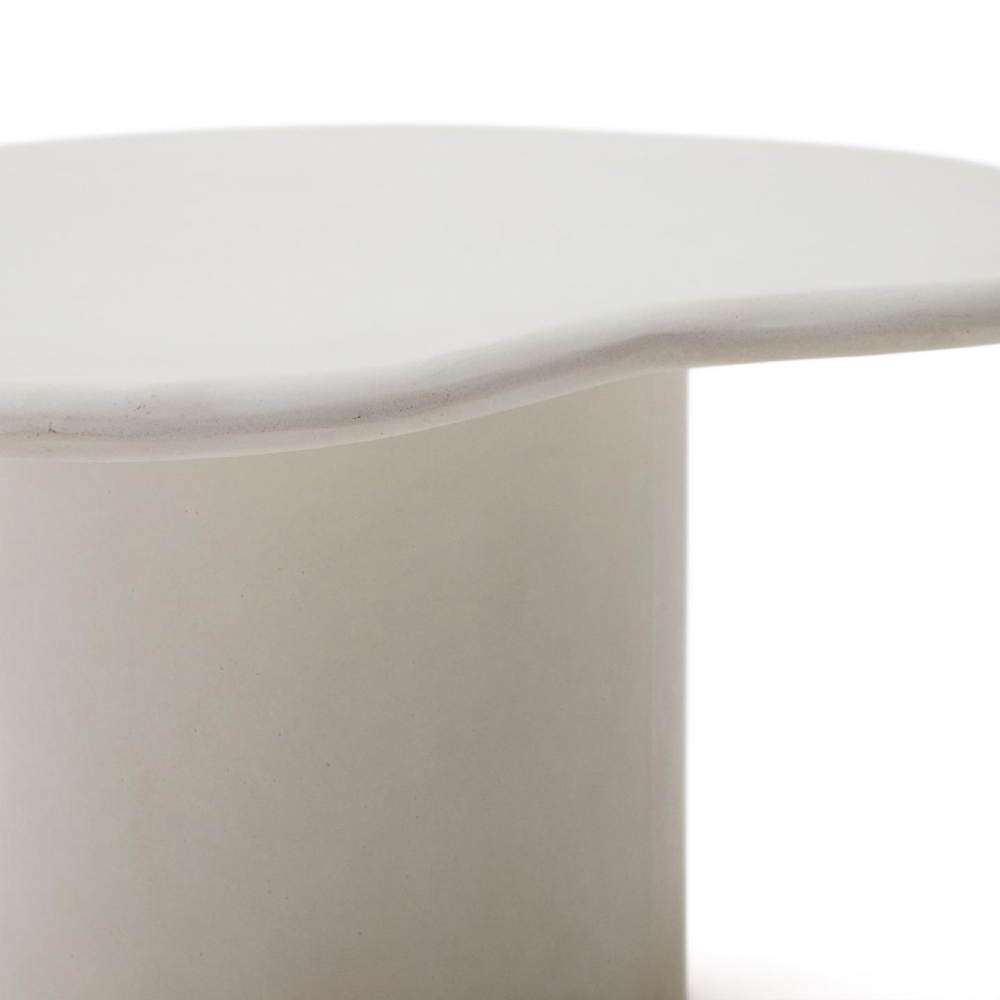 Mesa de centro em cimento branco Macare Mesa de centro em cimento branco Macare