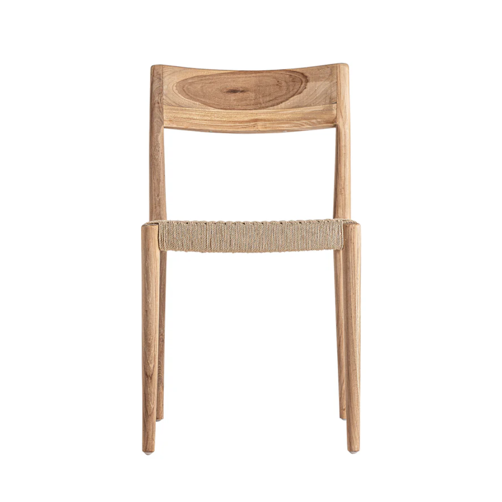 Cadeira em madeira teca e corda natural Caen Cadeira em madeira teca e corda natural Caen