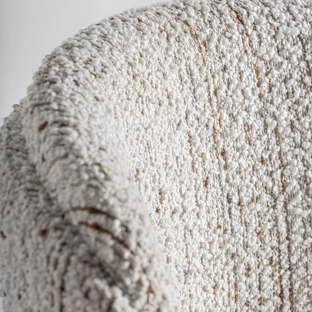 Cadeira estofada bege madeira seringueira Erbach Cadeira estofada bege madeira seringueira Erbach