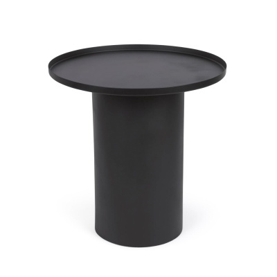 Mesa lateral Flek, metal, preto, Ø45x46