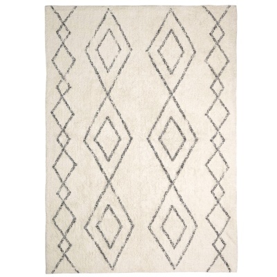 Tapete Miriva, algodão, branco, 140x200