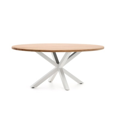 Mesa oval Arge, madeira acácia/metal, 200x100