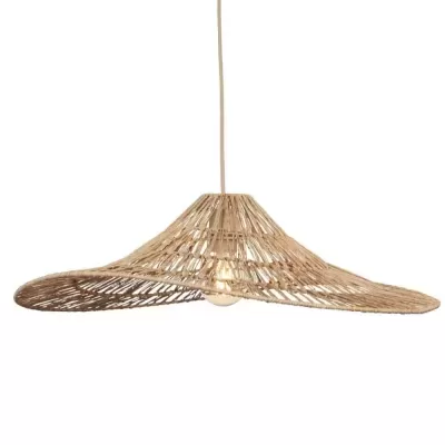 Candeeiro de Teto em Juta Natural Cuzco Ø65x20