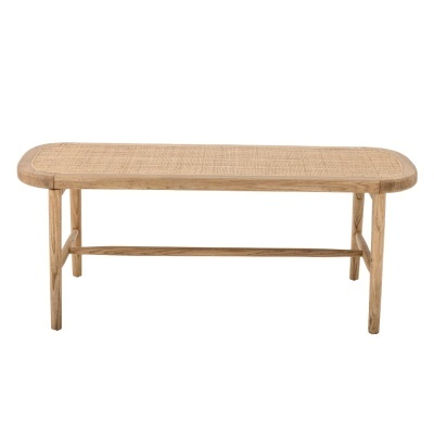 Banco Rauke, madeira teca/rattan natural