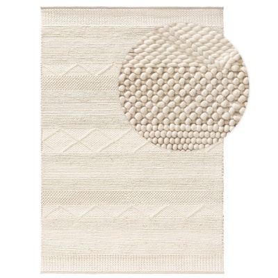 Tapete Alvan, lã natural, creme