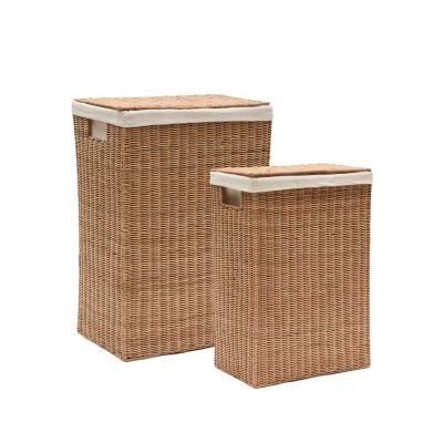 Cestos de roupa Indal, rattan natural, (Conj.2)