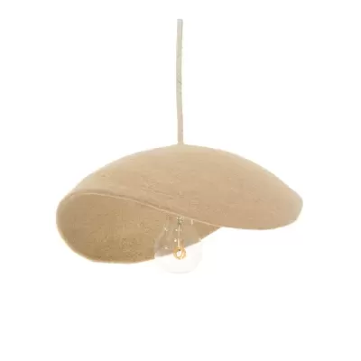Candeeiro de Teto em Feltro Bege Nude Dome Ø33x10