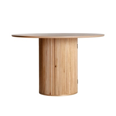 Mesa Skagen, c/arrumação, madeira de freixo, Ø120x76