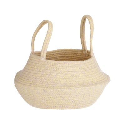 Cesta Siba, algodão, bege, Ø25x28